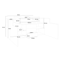 Sideboard mit 2 Türen, 3 Schubladen und Klappfach Coro Kaip Ardesia Wohnzimmer Katalog