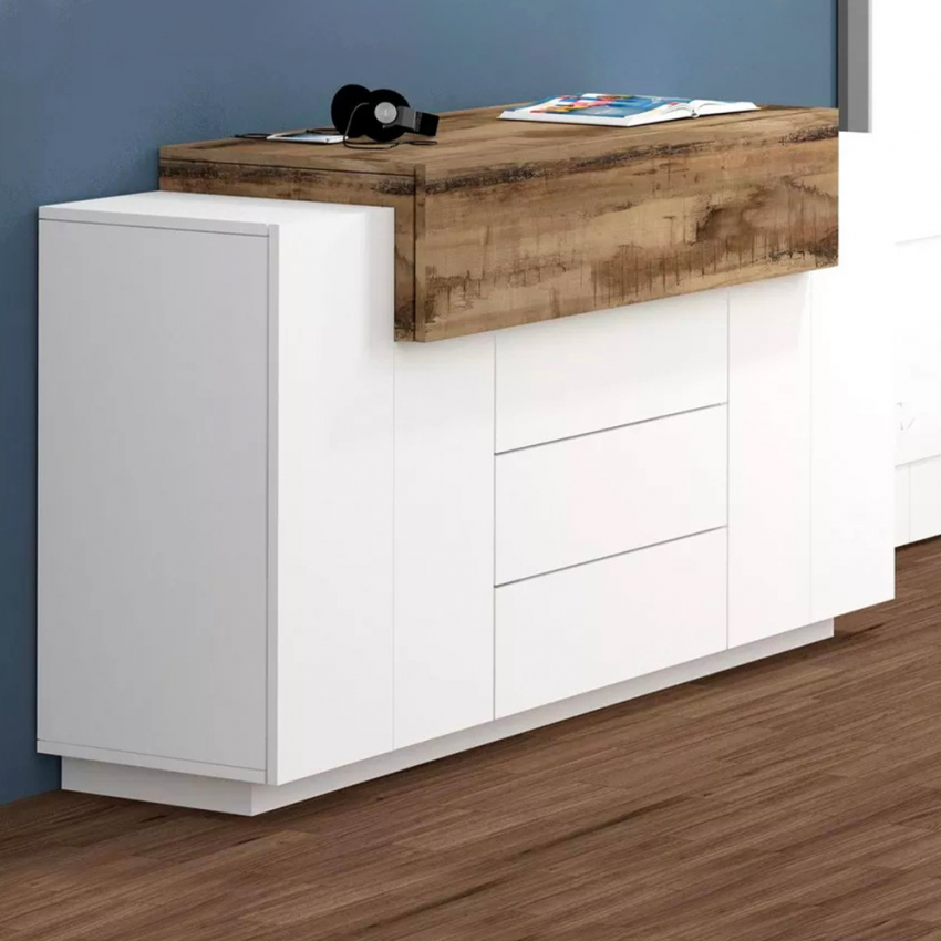 Sideboard 2 Türen 3 Schubladen Klappfach Coro Kaip Acero Sideboard 2 Türen 3 Schubladen Klappfach Coro Kaip Acero