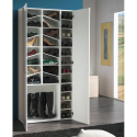 Schuhschrank für den Eingangsbereich, weiß glänzend, Design für 28 Paar Schuhe Girl Sales