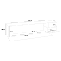 TV-Schrank 160 cm mit 2 Türen und 1 Fach, Design Wohnzimmer Zet Kiwey Ahorn M Katalog