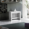 Ausziehbarer Konsolentisch Hochglanz Weiß 90x51-300cm Pratika White Sales