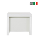 Ausziehbarer Konsolentisch Hochglanz Weiß 90x51-300cm Pratika White Verkauf