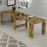 Ausziehbarer Esstischkonsole aus Holz 90x51-300cm Pratika Wood Auswahl