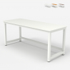 Design Bürotisch Metall weiß rechteckig 160x70cm Bridgewhite 160 Kosten