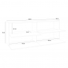 Sideboard 210cm 4 Türen Modernes Design Eingangsbereich Zet Pavin Ardesia Eigenschaften