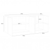 Sideboard 6 Türen 210cm Sideboard modernes Design Wohnzimmer Zet Fabrik Acero L