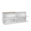 Moderne Design-Sideboard 4 Klapptüren Wohnzimmer 210cm Zet Pavin Acero Sales