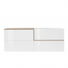 Moderne Design-Sideboard 4 Klapptüren Wohnzimmer 210cm Zet Pavin Acero Angebot