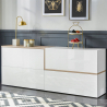 Moderne Design-Sideboard 4 Klapptüren Wohnzimmer 210cm Zet Pavin Acero Aktion