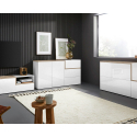 Sideboard 4 Klapptüren modernes Design Wohnzimmer 210cm Zet Pavin Ahorn Auswahl