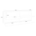 Sideboard 4 Klapptüren modernes Design Wohnzimmer 210cm Zet Pavin Ahorn Modell