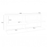 Sideboard 4 Klapptüren modernes Design Wohnzimmer 210cm Zet Pavin Ahorn Modell