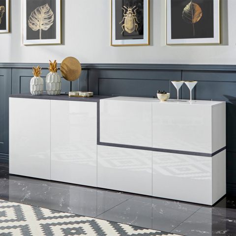 Sideboard 210 cm 6 Türen Eingang Esszimmer Zet Fabrik Ardesia L Aktion