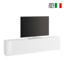 TV-Schrank Wohnzimmer 180 cm, 1 Tür, 2 Fächer, Weiß Hochglanz Joy Low Verkauf
