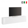 TV-Schrank Wohnzimmer 180 cm, 1 Tür, 2 Fächer, Weiß Hochglanz Joy Low Verkauf