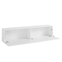 TV-Schrank Wohnzimmer 180 cm, 1 Tür, 2 Fächer, Weiß Hochglanz Joy Low Rabatte