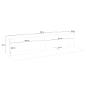 TV-Schrank Wohnzimmer 180 cm, 1 Tür, 2 Fächer, Weiß Hochglanz Joy Low Auswahl