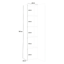 Design-Garderobenschrank für den Eingangsbereich mit 5 Fächern in Hochglanz Weiß Joy Wardrobe Lagerbestand