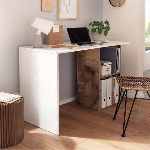 Schreibtisch innovatives Design 110x50cm Haus Büro Home Office Conti Acero