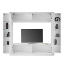 Wohnwand mit TV-Halterung, Hängeschrank und 2 Vitrinen Joy Frame Sales