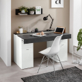 Schreibtisch Büro 130x60cm platzsparend Schiebeplatte Sliding L Ardesia
