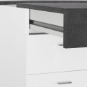 Büroschreibtisch 130x60cm platzsparend mit verschiebbarer Tischplatte Sliding L Ardesia Rabatte