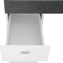 Büroschreibtisch 130x60cm platzsparend mit verschiebbarer Tischplatte Sliding L Ardesia Lagerbestand