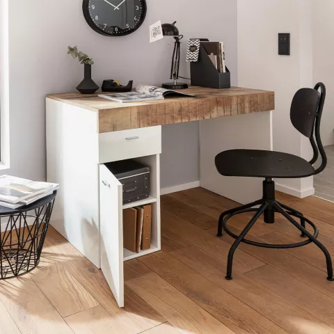 Platzsparender Schreibtisch Schiebeplatte 100x60cm Büro Sliding M Acero