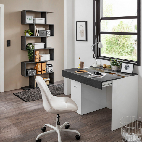 Schreibtisch mit Schiebefläche 100x60cm platzsparend für Homeoffice Sliding M Ardesia Aktion