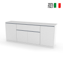 Hochglanz weiß Sideboard 210cm Schublade 4 Türen Eingang Esszimmer Mito Verkauf