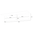 Hängeschrank 180 cm Wohnzimmer Weiß Hochglanz Klapptür 2 Fächer Joy Up Auswahl