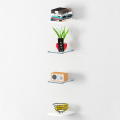 Set aus 4 Wandregalen Holz und Glas Design Wohnzimmer Joy Wall Aktion