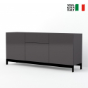 Sideboard Metis Four Up Report, 170 cm, 3 Türen, Schublade, hochglanz Anthrazit Verkauf