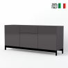 Sideboard Metis Four Up Report, 170 cm, 3 Türen, Schublade, hochglanz Anthrazit Verkauf