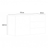 Wohnzimmer-Sideboard mit Tür und 3 Schubladen in Anthrazit glänzend Metis Three Report Sales
