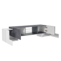 TV-Schrank 190cm, 4 Türen, 2 Regale, modernes Design, Pillon Ardesia XL Sales