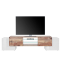 Fernsehmöbel mit 2 Glasböden, 4 Türen, 190 cm, Wohnzimmer, Pillon Acero XL Angebot