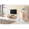 Fernsehmöbel mit 2 Glasböden, 4 Türen, 190 cm, Wohnzimmer, Pillon Acero XL Rabatte