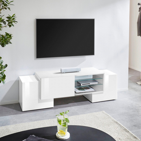 TV-Schrank 3 Türen 2 Einlegeböden 150cm Wohnzimmer modernes Design Pillon M