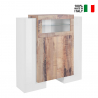 Moderne Design-Vitrine mit 2 Türen für das Wohnzimmer, Pillon Trivum Acero Verkauf