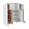 Moderne Design-Vitrine mit 2 Türen für das Wohnzimmer, Pillon Trivum Acero Sales