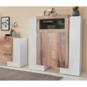 Moderne Design-Vitrine mit 2 Türen für das Wohnzimmer, Pillon Trivum Acero Rabatte