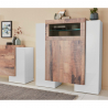 Moderne Design-Vitrine mit 2 Türen für das Wohnzimmer, Pillon Trivum Acero Rabatte