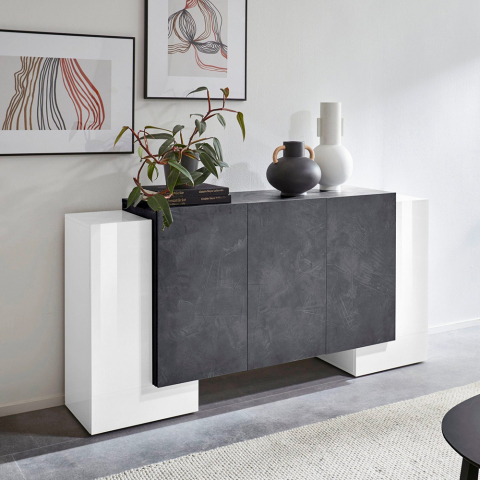 Sideboard Schrank 5 Türen Küche Wohnzimmer Pillon Lumi Ardesia Aktion