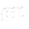 Sideboard Schrank 5 Türen Küche Wohnzimmer Pillon Lumi Ardesia Lagerbestand