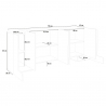 Sideboard Schrank 5 Türen Küche Wohnzimmer Pillon Lumi Ardesia Lagerbestand