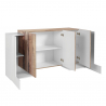Moderne Credenza mit 5 Türen und 4 Regalböden, 170cm Pillon Lumi Acero Sales