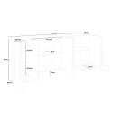 Sideboard 6 Türen Küche Wohnzimmer 210cm Design Pillon Fabrik Ahorn Katalog