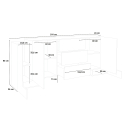 Sideboard 210cm 4 Türen 3 Schubladen modernes Design Pillon Lawe Acero