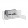Weiße Sideboard mit vier Türen New Coro Four, modernes Design in Schieferoptik, 160 cm Sales